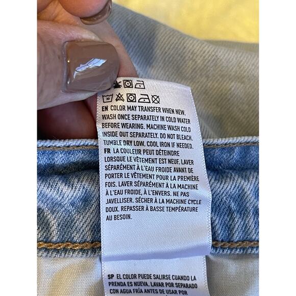 American Eagle Women's Size 12 Low-Rise Skater Jean Wide Leg Blue Denim W34 L30 - Picture 12 of 13